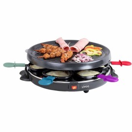 Appareil à Raclette 6 Personnes LIVOO 800 Watt - Noir (DOC207)