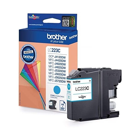 Cartouche Jet d'encre Originale Brother LC223C pour Brother MFC-J480DW , MFC-J5720DW - Cyan (550 Pages)