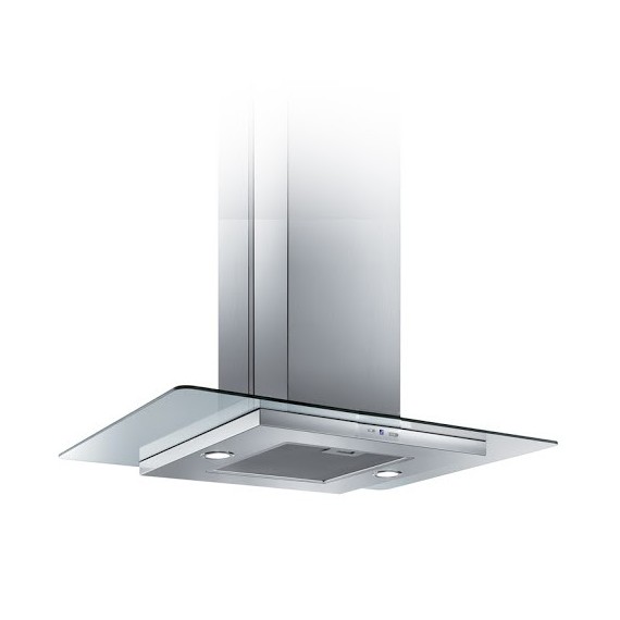 Hotte centrale Focus 90 cm tactile vitro - Inox (F.917X)