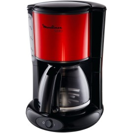 Cafetière MOULINEX Subito 1000 Watt - 15 Tasses - Rouge/Noir (FG360D10)