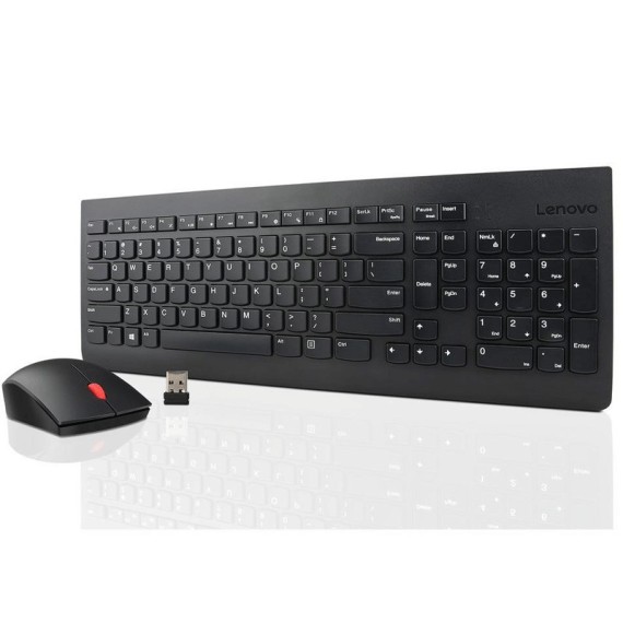 Ensemble Clavier + Souris Sans Fil LENOVO  - Noir (4X30M39469)