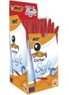 Boite 50 Stylos à bille Cristal Soft  BIC  - Rouge (918520)