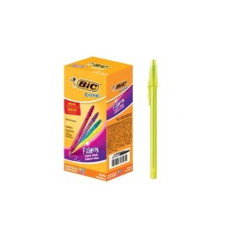 Paquet de 12 Stylos bille BIC cristal Fashion -  Vert Citron (951797)