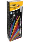 Boîte de 12 Stylos Feutres Pointe Fine (0,8 mm) BIC Intensity- Gris (942061)