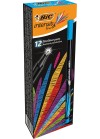 Boîte de 12 Stylos Feutres Pointe Fine (0,8 mm) BIC Intensity-Bleu ciel (950461)