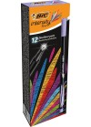 Boîte de 12 Stylos Feutres Pointe Fine (0,8 mm) BIC 