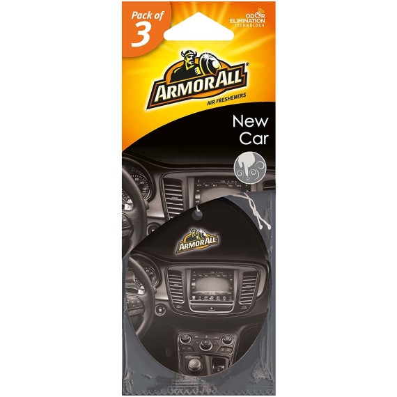 Lot de 3 Carte Air Freshener-New Car ARMORALL Noir  (GAA18561ML1)