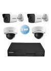 Pack Vidéo Surveillance Hikvision mini NVR 4 canaux + 2 Caméra Interne IP + 2 Camera Externe IP