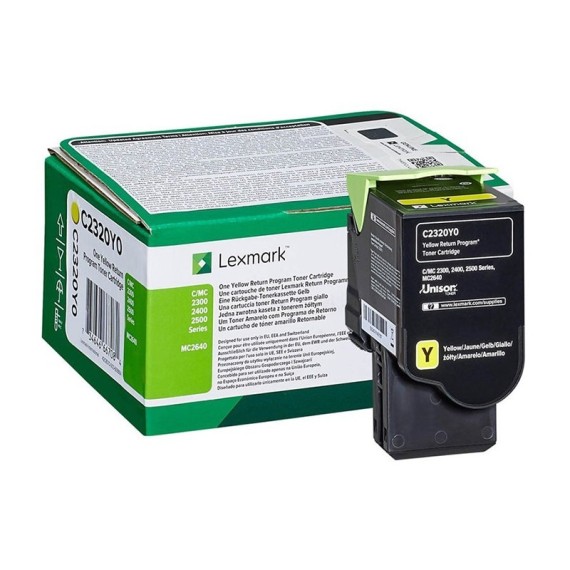 Toner Lexmark Original Pour Imprimante C2325,C2425 (1000 Pages)/ Yellow