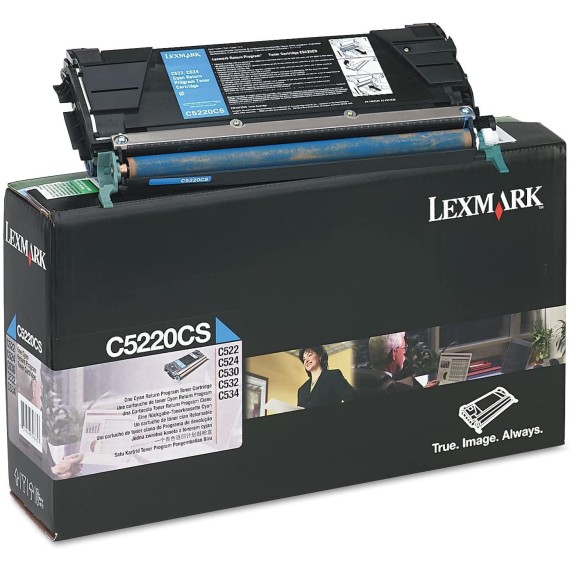 Toner Original Lexmark C522, C524, C53x Cyan (3K) - C5220CS