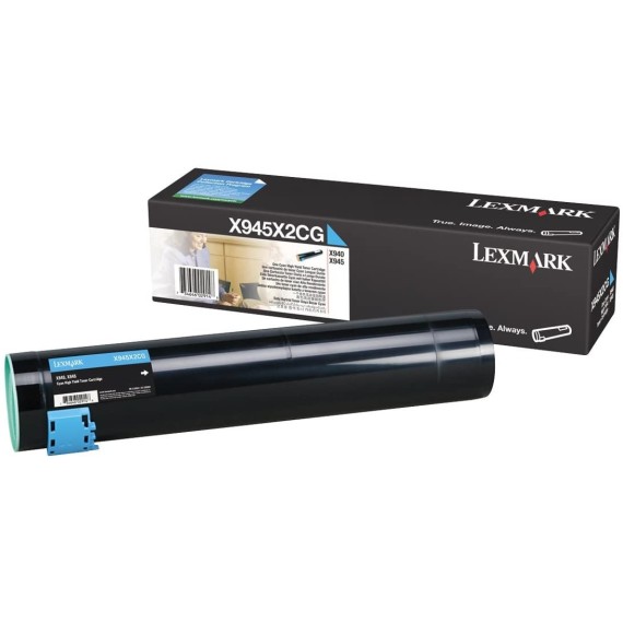 Toner Original Lexmark X940e, X945e Cyan (22K) - X945X2CG