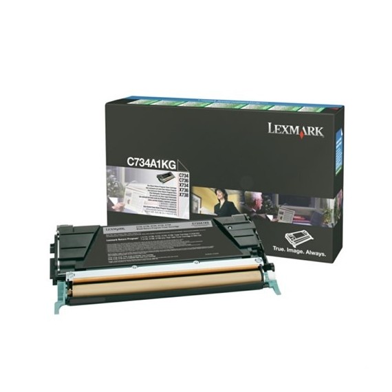 Toner Original Lexmark C734, C736, X734, X736, X738 Black (8K)  -  C734A1KG