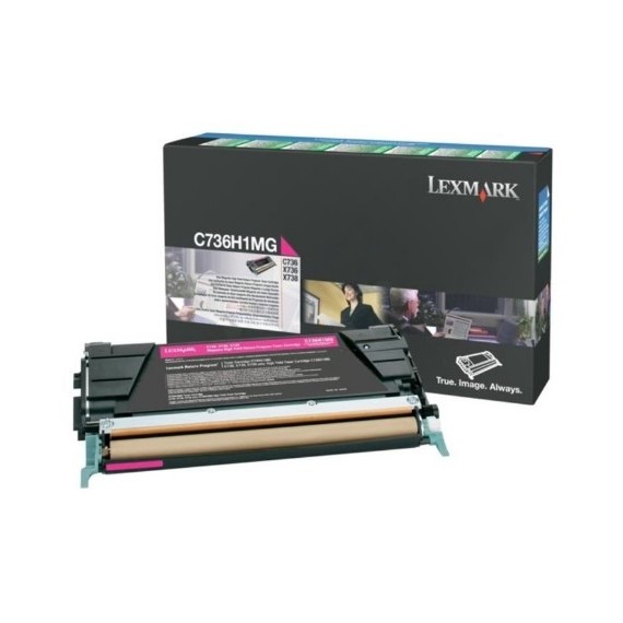 Toner Original Lexmark C736, X736, X738 Magenta (10K)  -  C736H1MG