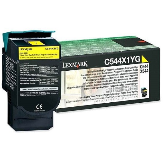 Toner Original Lexmark C544, X544 Yellow (4K)  -  C544X1YG