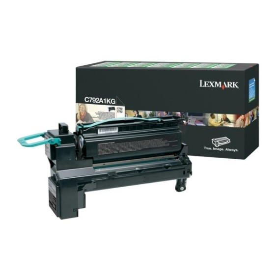 Toner Original Lexmark C792, X792 Black Return (6K) - C792A1KG