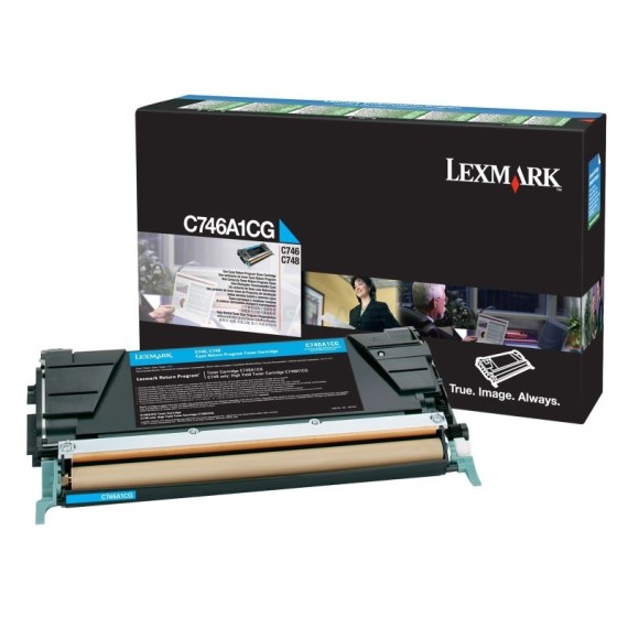 Toner Original Lexmark C746, C748 Cyan (7K) - C746A1CG