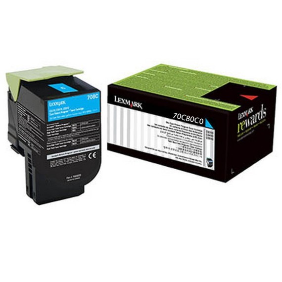 Toner Original Lexmark  Cyan CS310,410,510 (1K) - 70C80C0