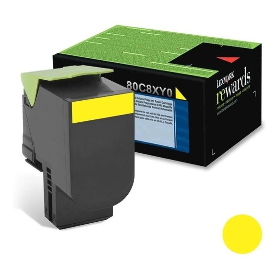 Toner Original Lexmark 808XY Yellow CX510 (4K) - 80C8XY0