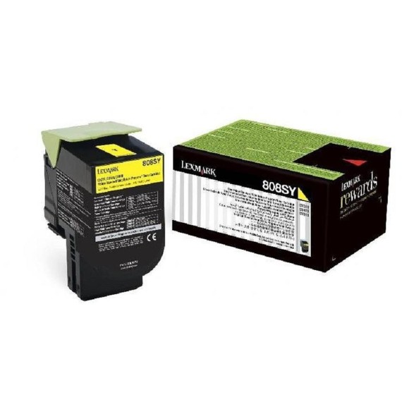 Toner Original Lexmark 808SY Yellow   CX31x,41x51x (2K) - 80C8SY0