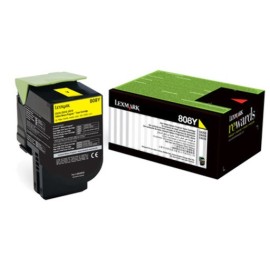 Toner Original Lexmark 808Y Yellow CX310,410,510 (1K)