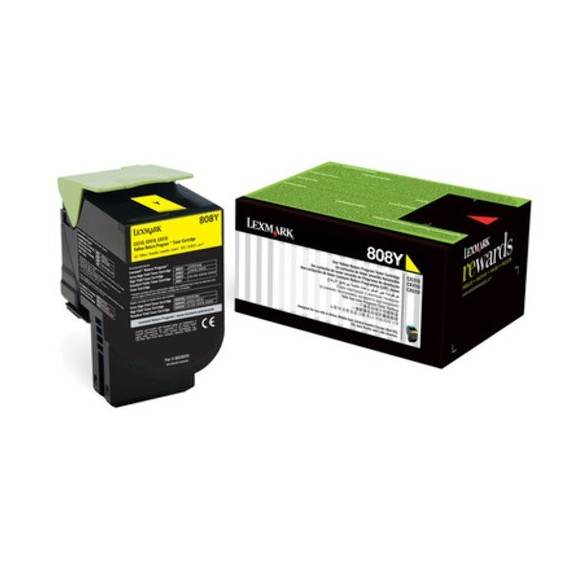 Toner Original Lexmark 808Y Yellow CX310,410,510 (1K)