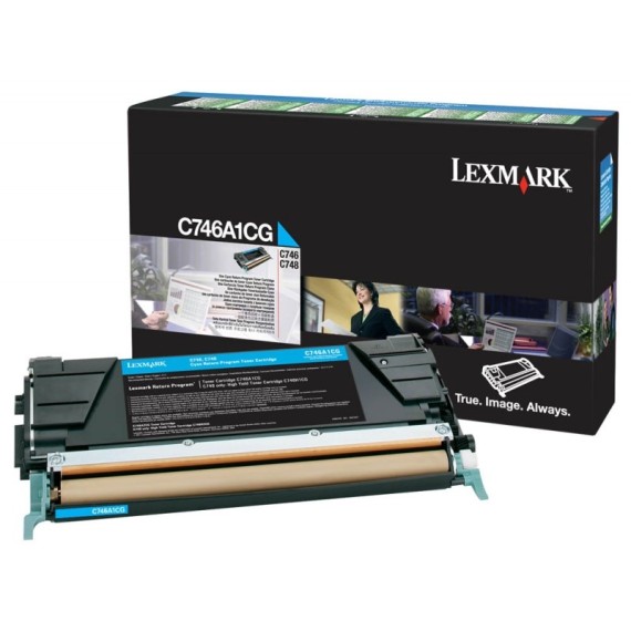 Toner Original Lexmark X746, X748 (7 000 Pages) - Cyan (X746A1CG)