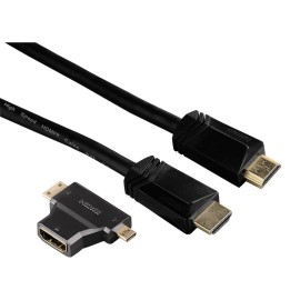 Câble HDMI Hama haute vitesse,mâle - Ethernet, 1,5 m + 2 en 1 Adaptateur HDMI™