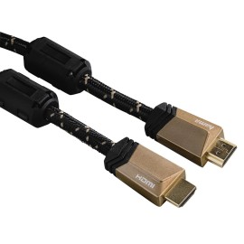 Câble HDMI Hama Premium avec Ethernet, mâle - mâle, ferrite, métal, 1,5 m (122210)