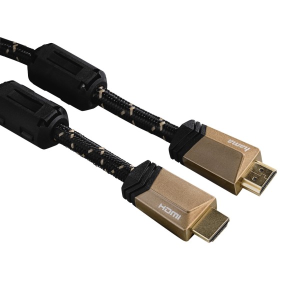 Câble HDMI Hama Premium avec Ethernet, mâle - mâle, ferrite, métal, 1,5 m