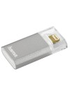 Lecteur de cartes Lightning "Save2Data mini", microSD Hama - Argent