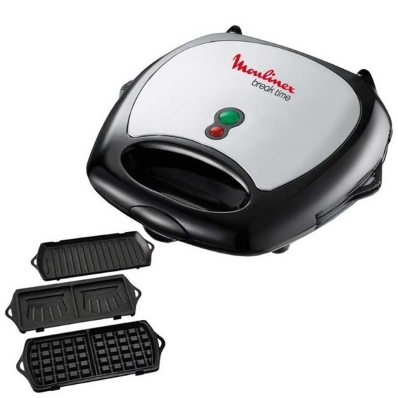 Croque Monsieur + Gauffrier  700 Watt MOULINEX - Noir (SW611812)