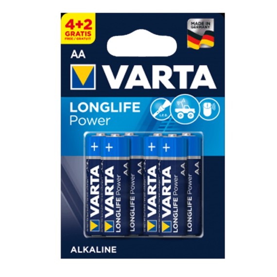 Pile AA longlife power LR6 BP4 + 2 Varta