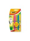 Pochette de 4 surligneurs BIC brite liner couleurs assorties +2 gratuit