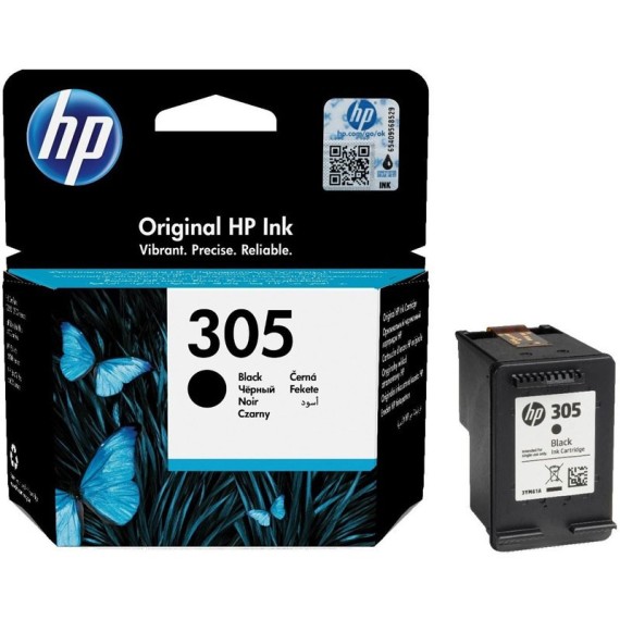 Cartouche Original HP 305 Prix Tunisie - Jet d'encre Noir (3YM61AE)