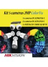 Kit 5 cameras HIKVISION 2MP colorvu