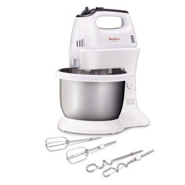 Batteur avec Bol MOULINEX 300W - 3.5L - Gris & Inox (HM3121B1)