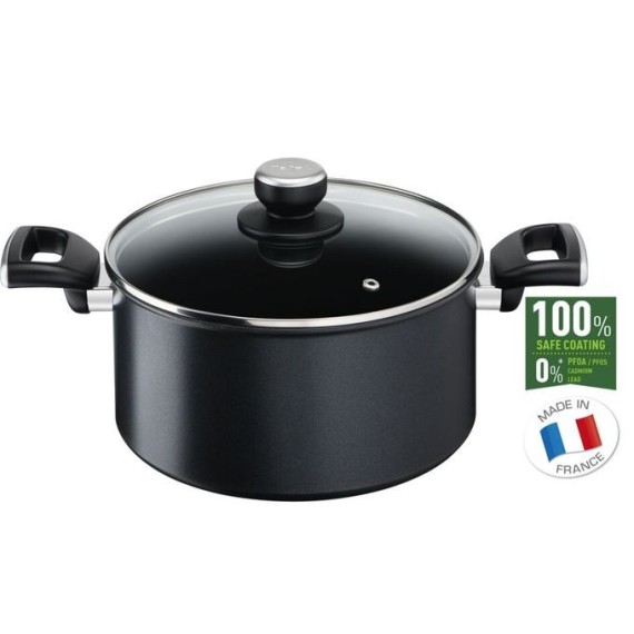 Faitout TEFAL UNLIMITED 24 cm (5 L) + couvercle verre (G2554602)