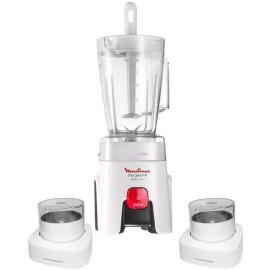 Blender Moulinex Genuine - 500 Watts + 2 Accessoires - Blanc (LM242B25)