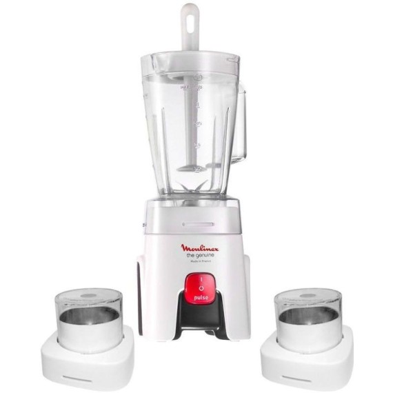 Blender MOULINEX GENUINE  - 500 Watt + 2 accessoires - Blanc (LM242B25)