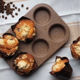 Moule à Muffins KORKMAZ - 6 Pièces - GRANIT (A651)