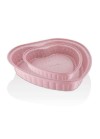 SET MOULE À GÂTEAU KORKMAZ COEUR 12 CM - ROSE (A764)