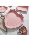 SET MOULE À GÂTEAU KORKMAZ COEUR 12 CM - ROSE (A764)