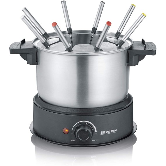 Fondue électrique en Acier Inoxydable SEVERIN - Noir (FO 2470)