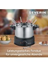 Fondue électrique en Acier Inoxydable SEVERIN - Noir (FO 2470)