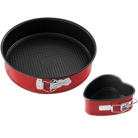 Set 2 Pièces ZENKER Moules à Gâteau 26 CM - Rouge (9030)