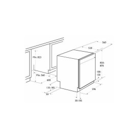 Lave Vaisselle Semi Encastrable FOCUS 12 Couverts - Noir (F.502B)