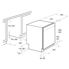 Lave Vaisselle Encastrable FOCUS 12 Couverts - Inox (F.501X)