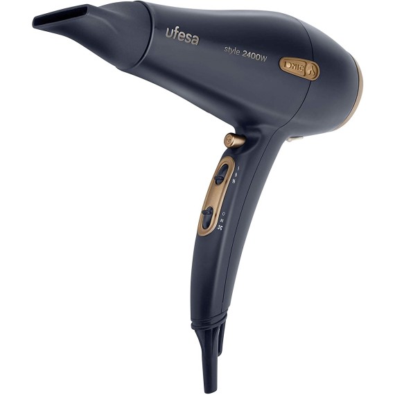 Sèche-Cheveux Ionique Professionnel UFESA - AC 2400 W - Noir (SC8460 style)