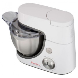 Robot Pétrin MOULINEX Multifonctions - 1100 Watt - 4.6 Litres - Blanc (QA510110)