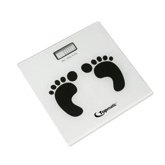 Pèse Personne Numérique - TOPMATIC - 180 KG - Blanc (PS-400)